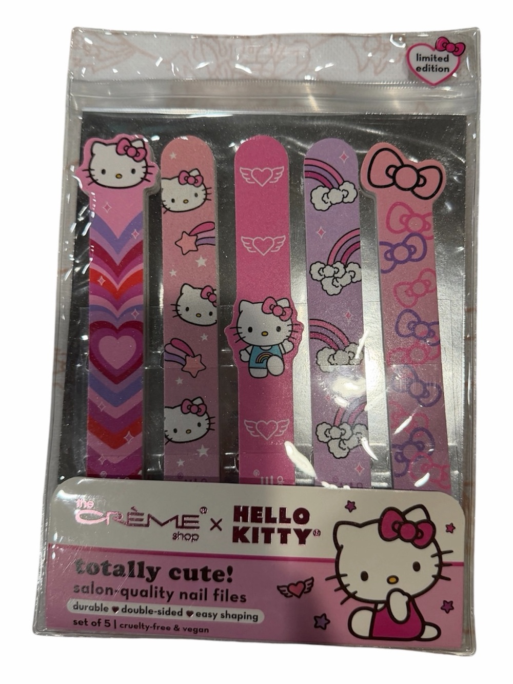 Hello Kitty Nail File Set by The Crème Shop pk of 5